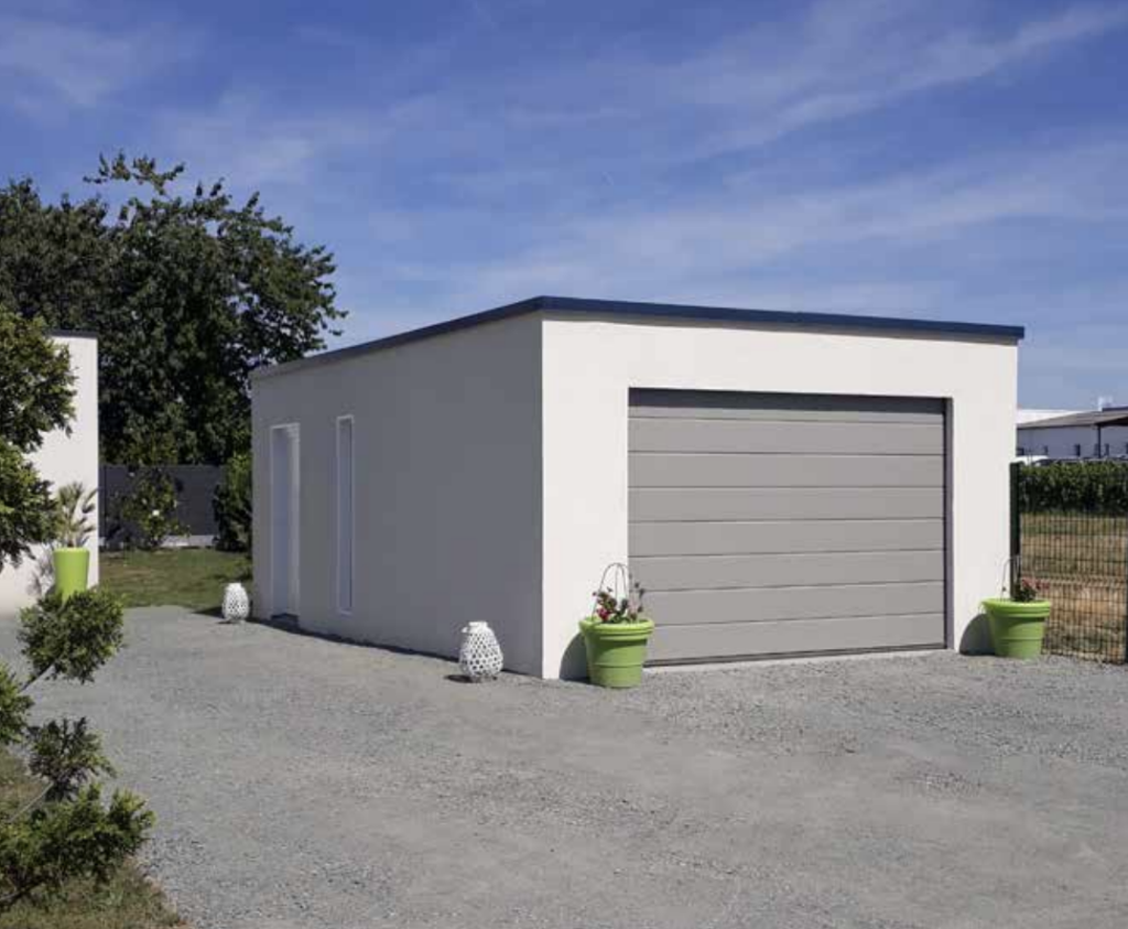 Garage préfabriqué en béton contemporain, modèle Doizon